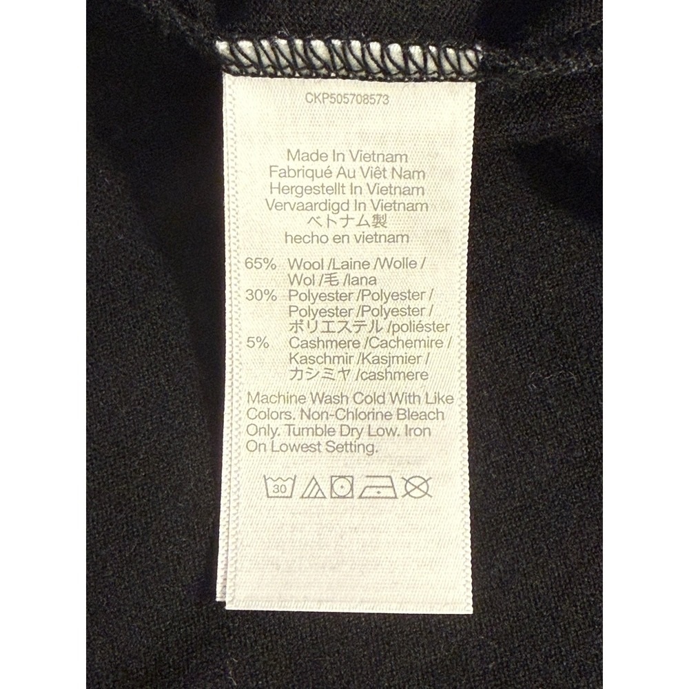 Madewell Turtleneck Long-Sleeve Top in Wool Cashmere Blend Black NY315 XL NEW - Picture 8 of 8